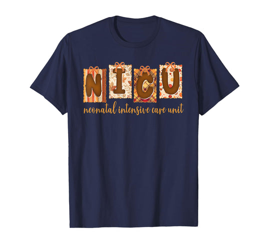 Nicu Nurse Thanksgiving Funny Turkey Day Bow for Women T-Shirt