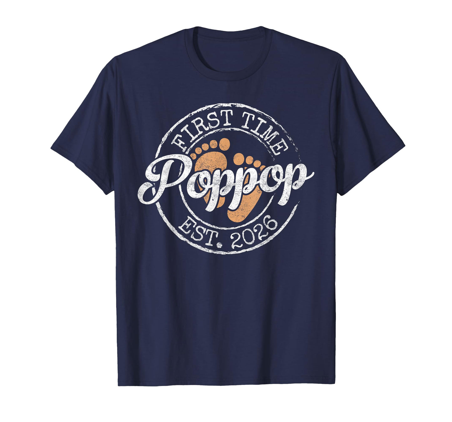 First Time Poppop Est 2026 Stamp Soon Promoted to Grandpa T-Shirt