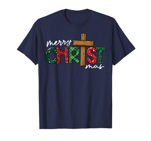 Merry Christmas Family Christian Jesus Holiday Xmas Pajamas T-Shirt