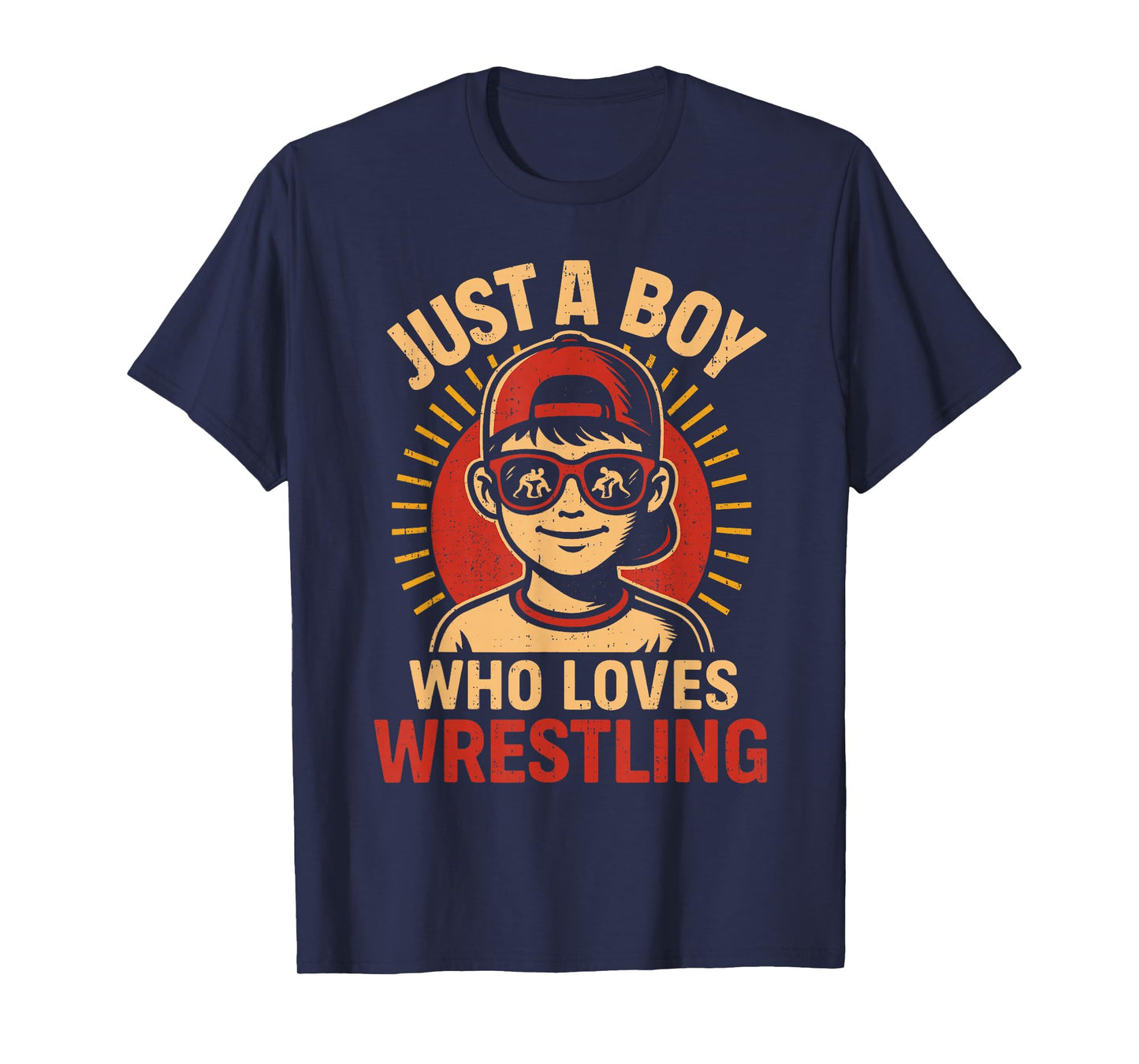 Just A Boy Who Loves Wrestling Funny Wrestler for Kids Boys T-Shirt