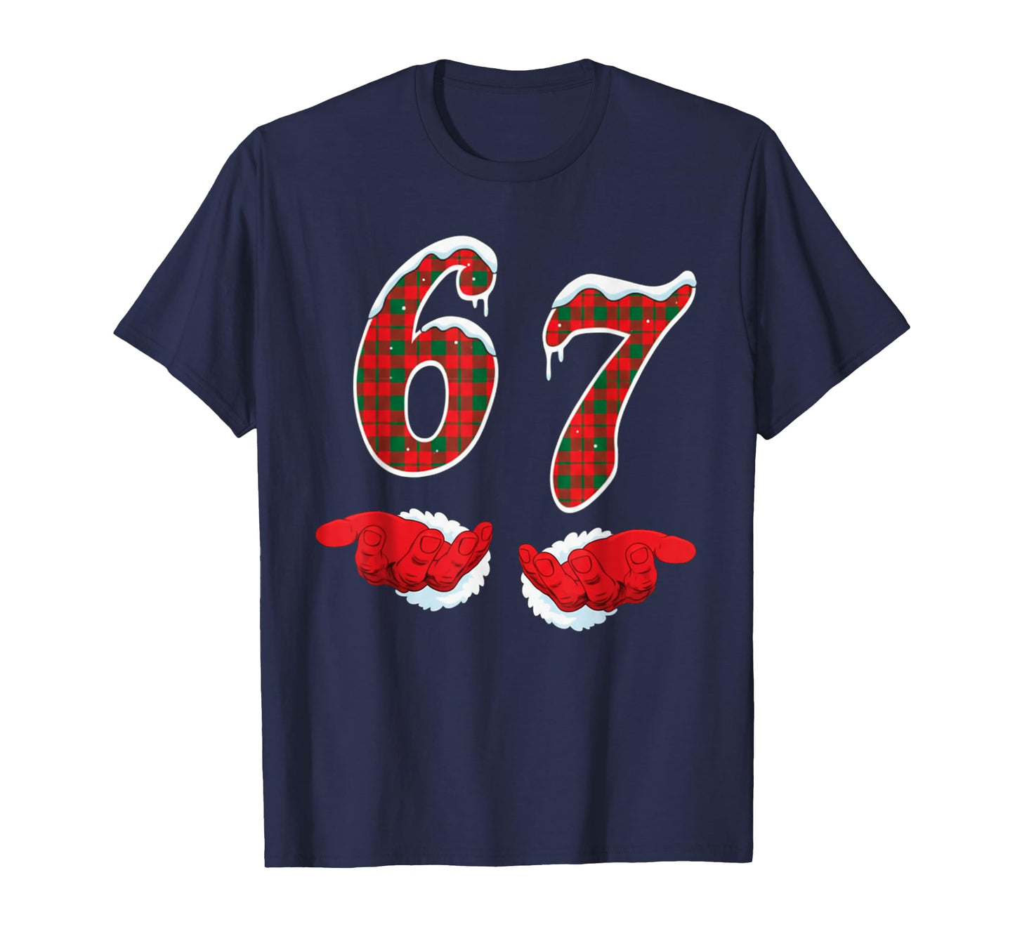 Funny Six Seven 67 Meme 67 Christmas Holiday Women Kids Xmas T-Shirt