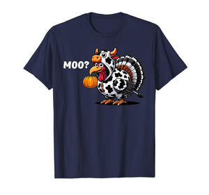 Moo Turkey Cow Costume Fall Thanksgiving Men Women T-Shirt