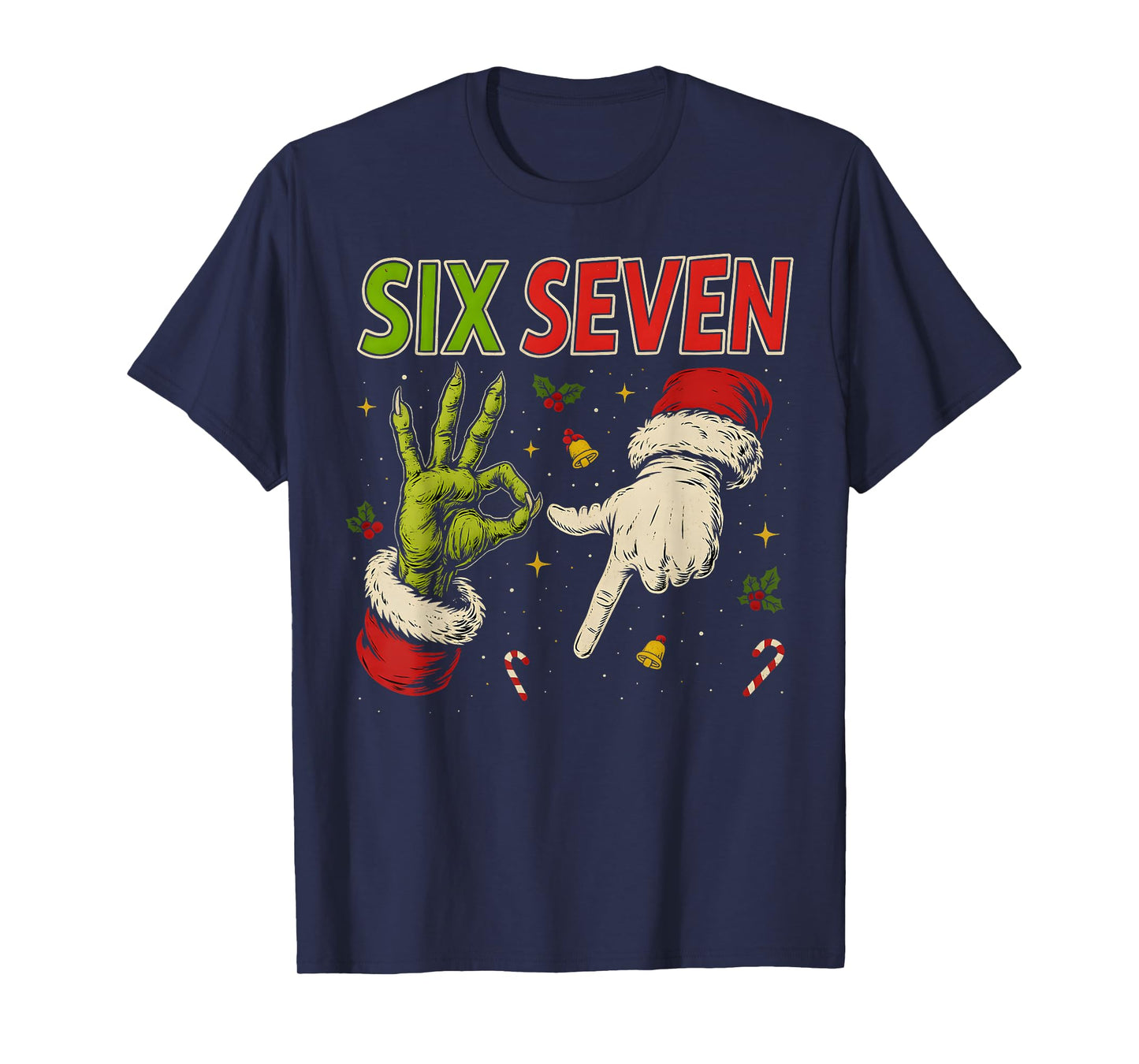 Funny 67 Six Seven Meme Christmas Gen Alpha Z Slang T-Shirt