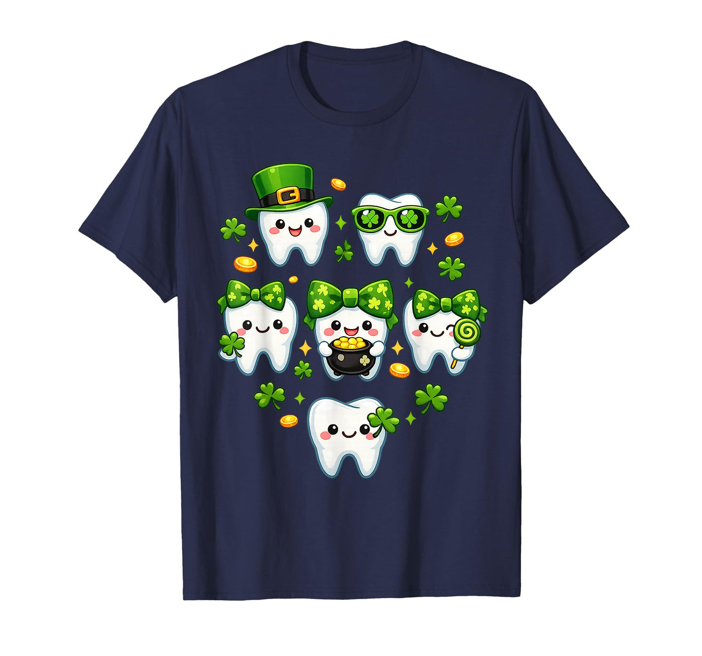 Funny St Patrick Tooth Cute Irish Dental Assistant T-Shirt