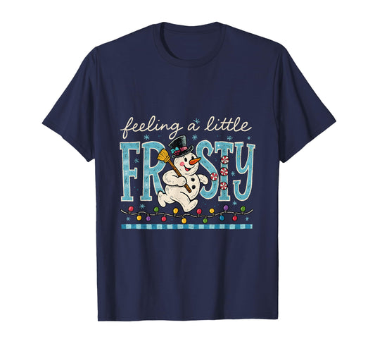 Feeling a Little Frosty Cute Retro Snowman T-Shirt