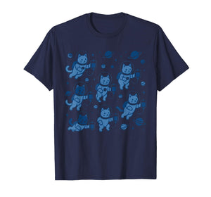 Blood Bank Medical Lab Tech Science Laboratory Cat Astronaut T-Shirt