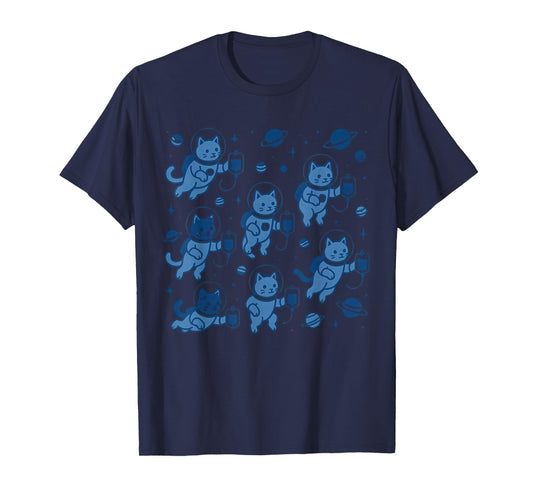 Blood Bank Medical Lab Tech Science Laboratory Cat Astronaut T-Shirt