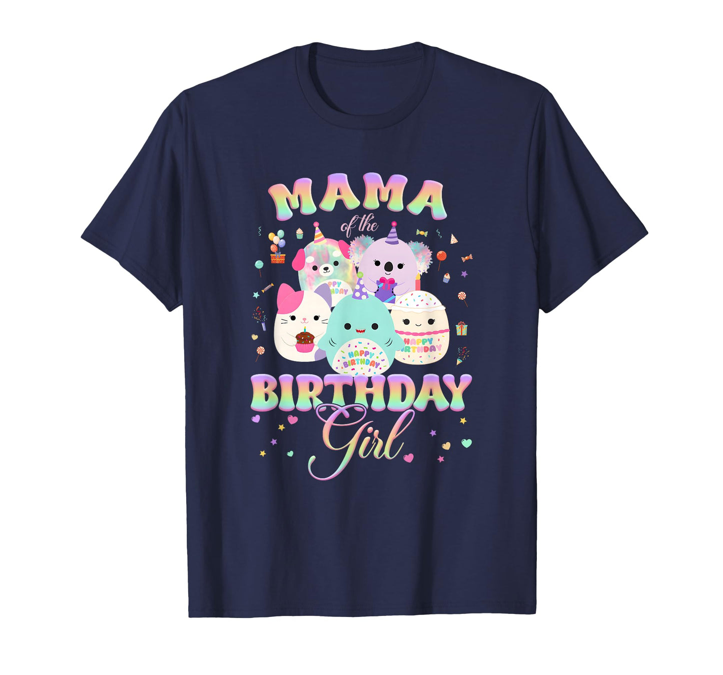 Birthday Family Squish Squad Mama of The Birthday Girl T-Shirt
