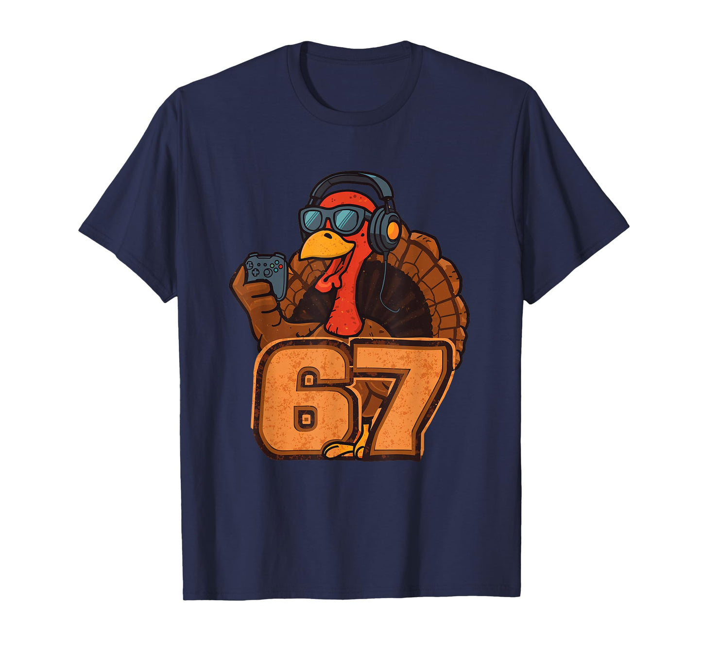 67 Funny Turkey Thanksgiving Gym Fitness Workout Six Seven T-Shirt