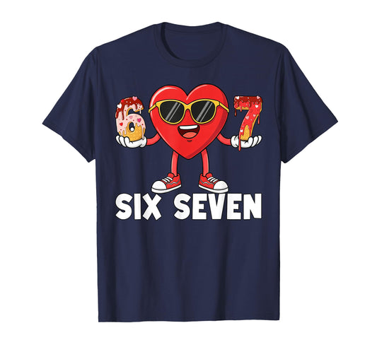 Six Seven 67 Meme Cool Valentine’s for Teens Boys Girls Kids T-Shirt