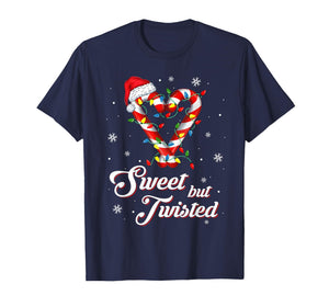 Sweet But Twisted Funny Christmas Candy Cane Xmas Holiday T-Shirt