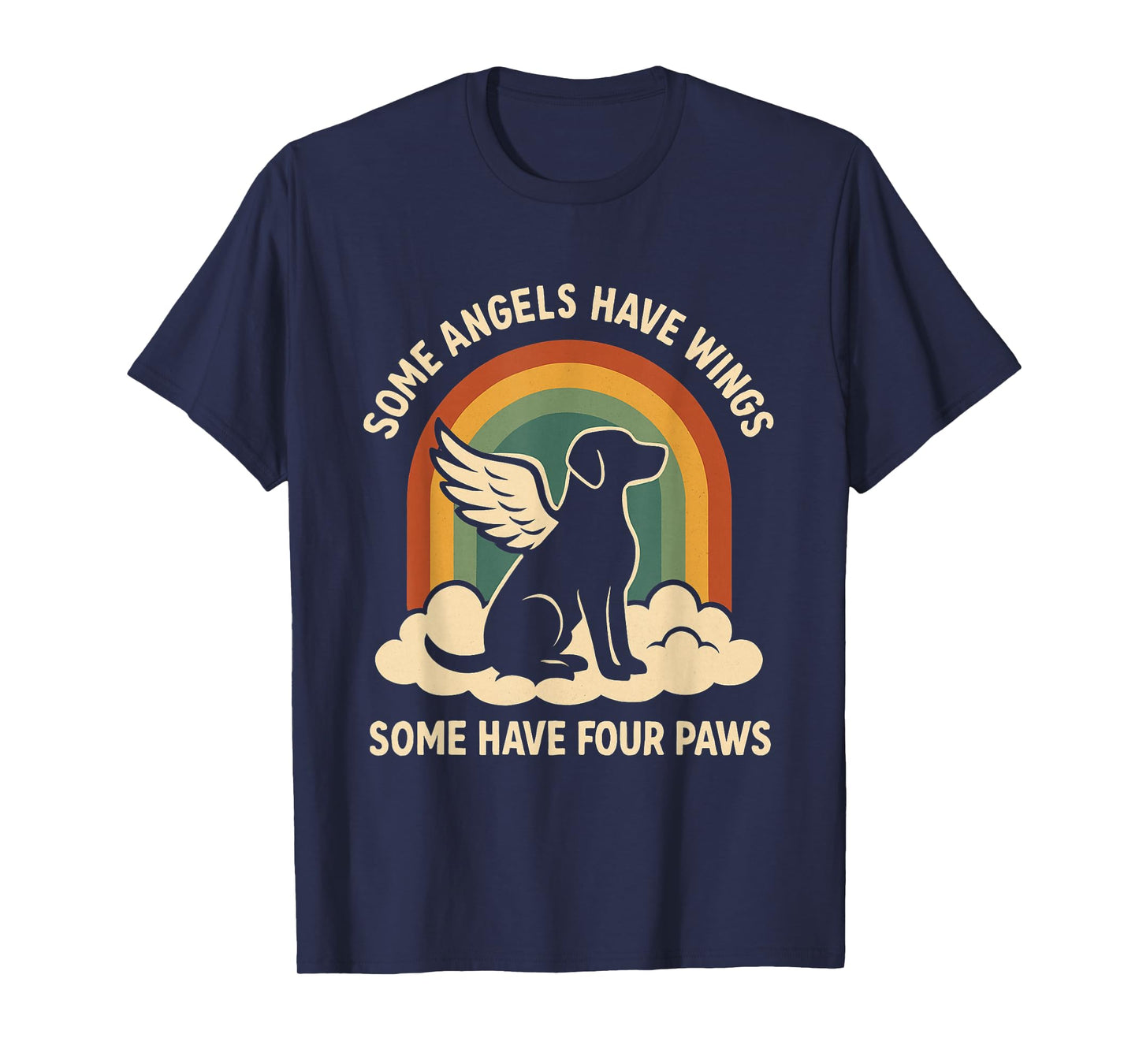Memorial Dog Lover Puppy Pows for Men Women Dog Angel Wings T-Shirt