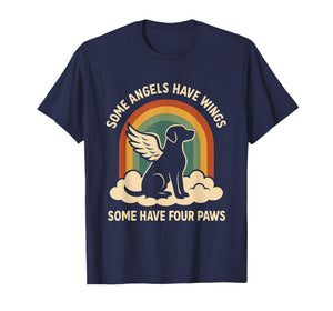 Memorial Dog Lover Puppy Pows for Men Women Dog Angel Wings T-Shirt
