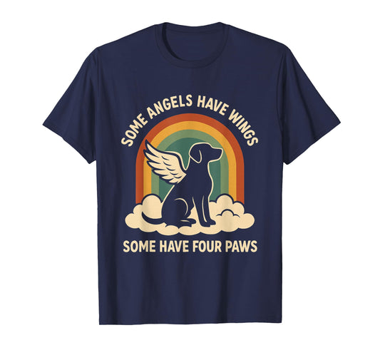Memorial Dog Lover Puppy Pows for Men Women Dog Angel Wings T-Shirt