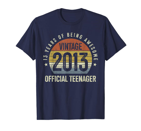 Official Teenager 13th Birthday 13 Years Old Vintage 2013 T-Shirt