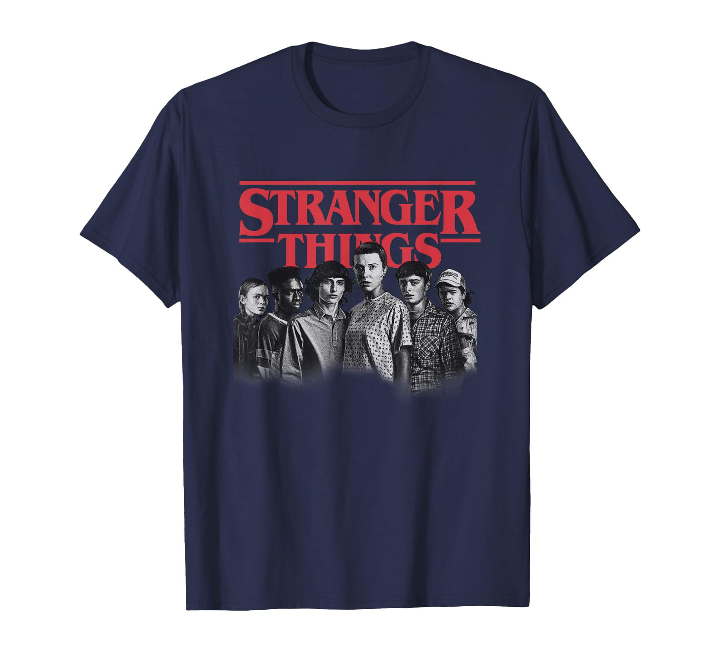 Stranger Things Eleven and Friends Cast Poster T-Shirt