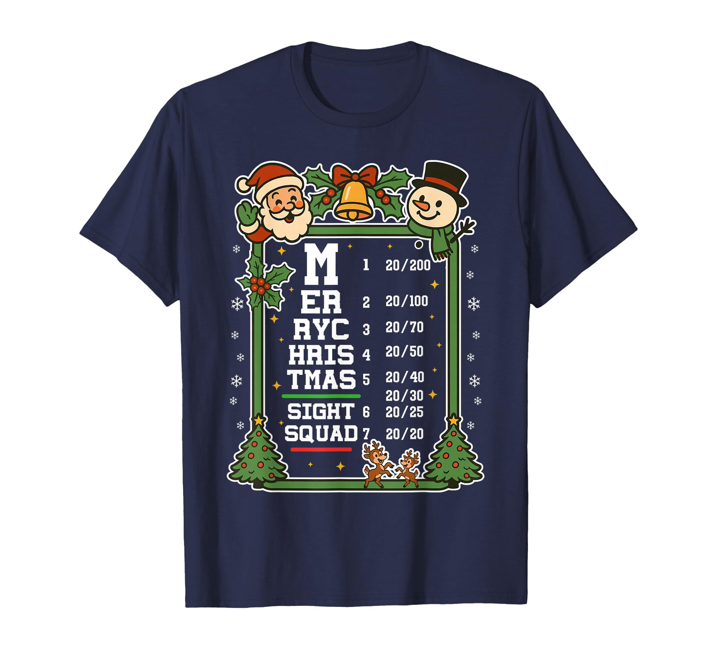Optometry Christmas Ophthalmologist Funny Optician Christmas T-Shirt