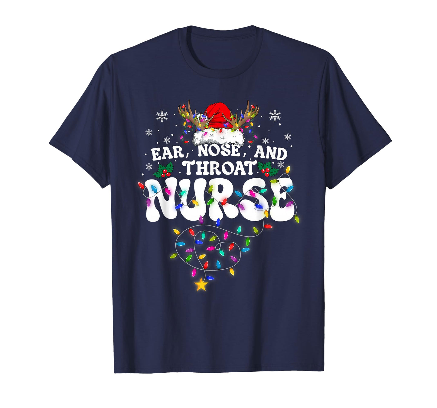 Ear Nose and Throat Nurse Christmas Xmas Nursing ENT Squad T-Shirt
