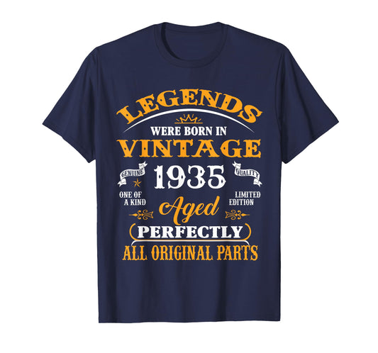 91st Birthday Gift Legend Born in 1935 91 for Years Old T-Shirt