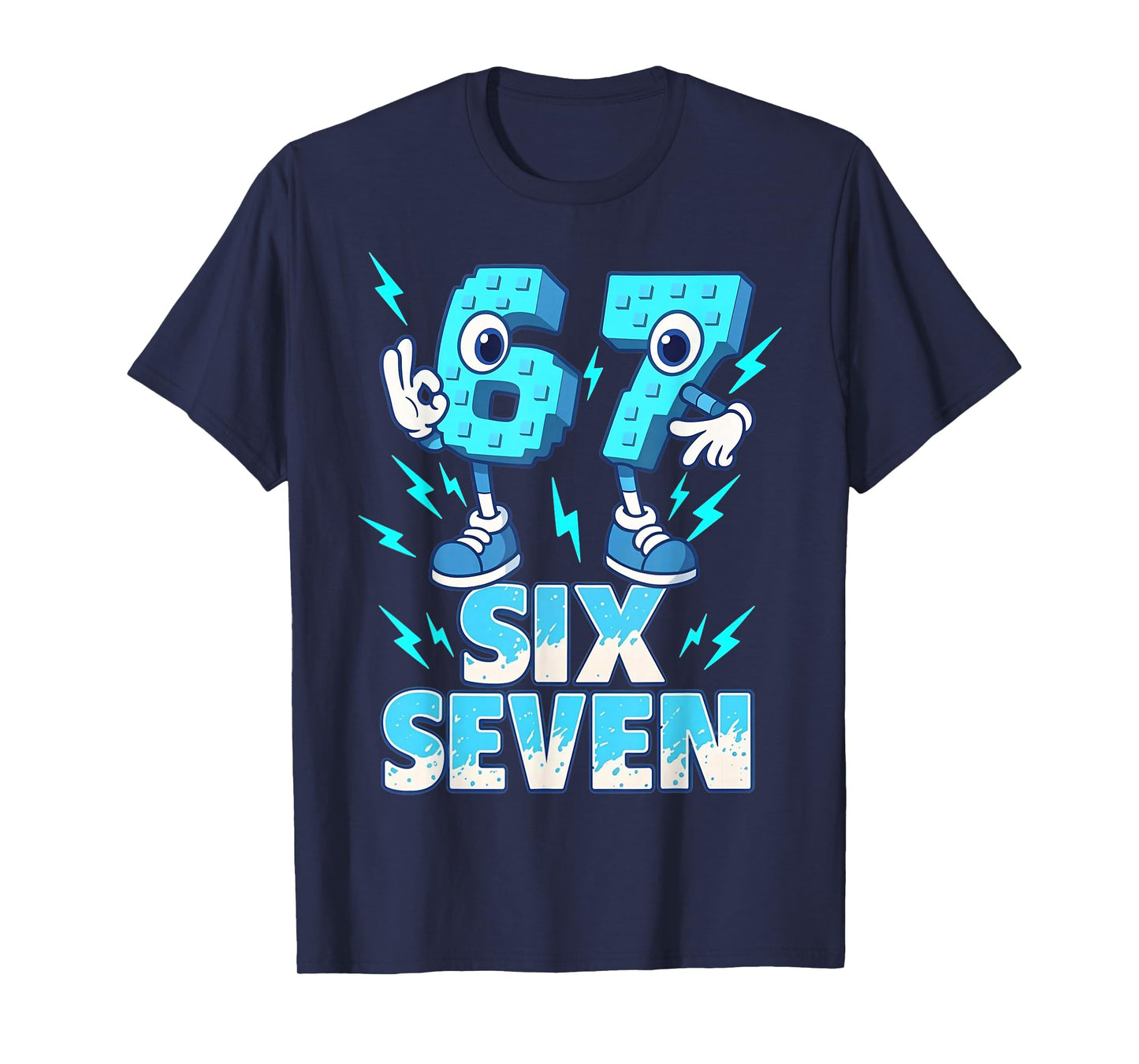 Six Seven 67 Meme Brainrot Gift for Youth Kids Boy Girl T-Shirt