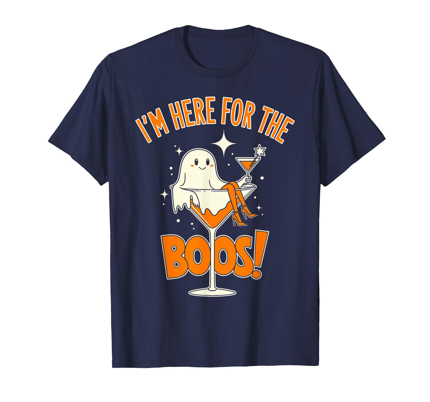 I'm Just Here for The Boos Funny Ghost Halloween Women Girls T-Shirt