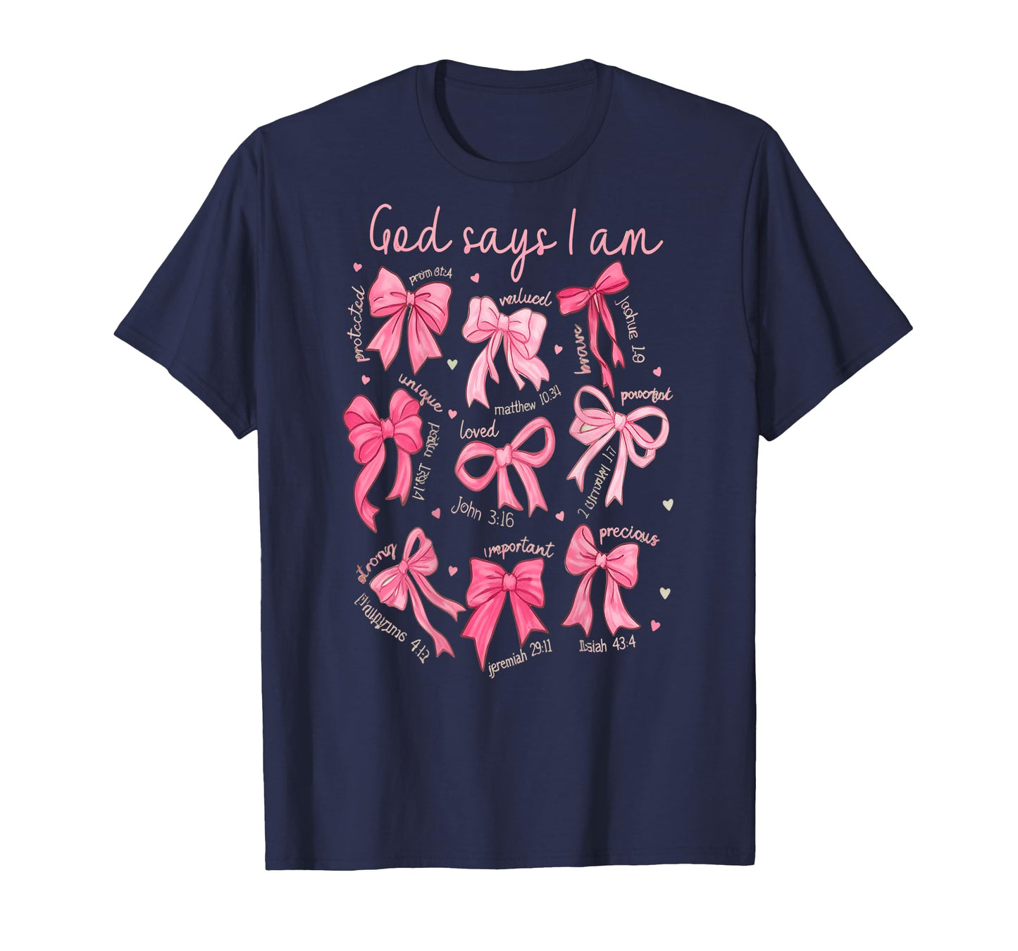 God Says I Am Coquette Bow Coquette Bow Fall Valentine Chris T-Shirt
