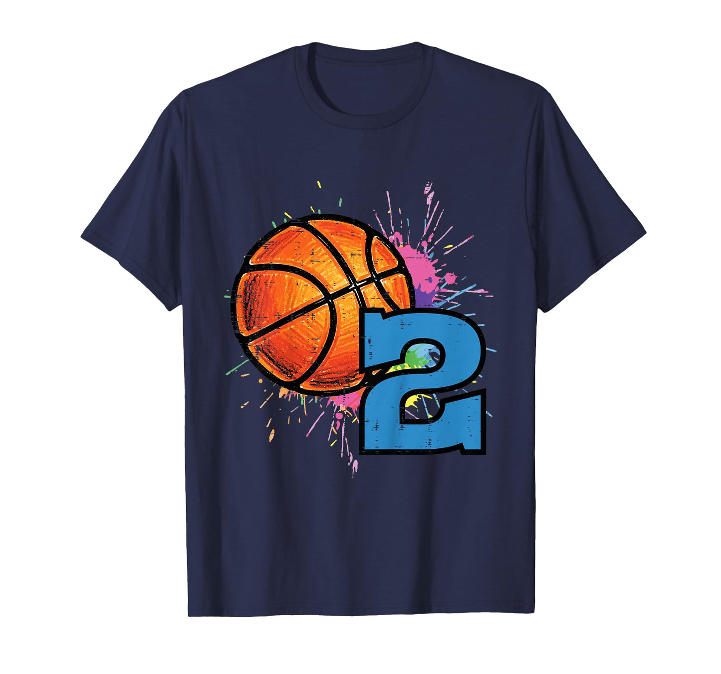 Kids 2nd Birthday Basketball 2 Bday Sports Boys Toddlers Kids T-Shirt