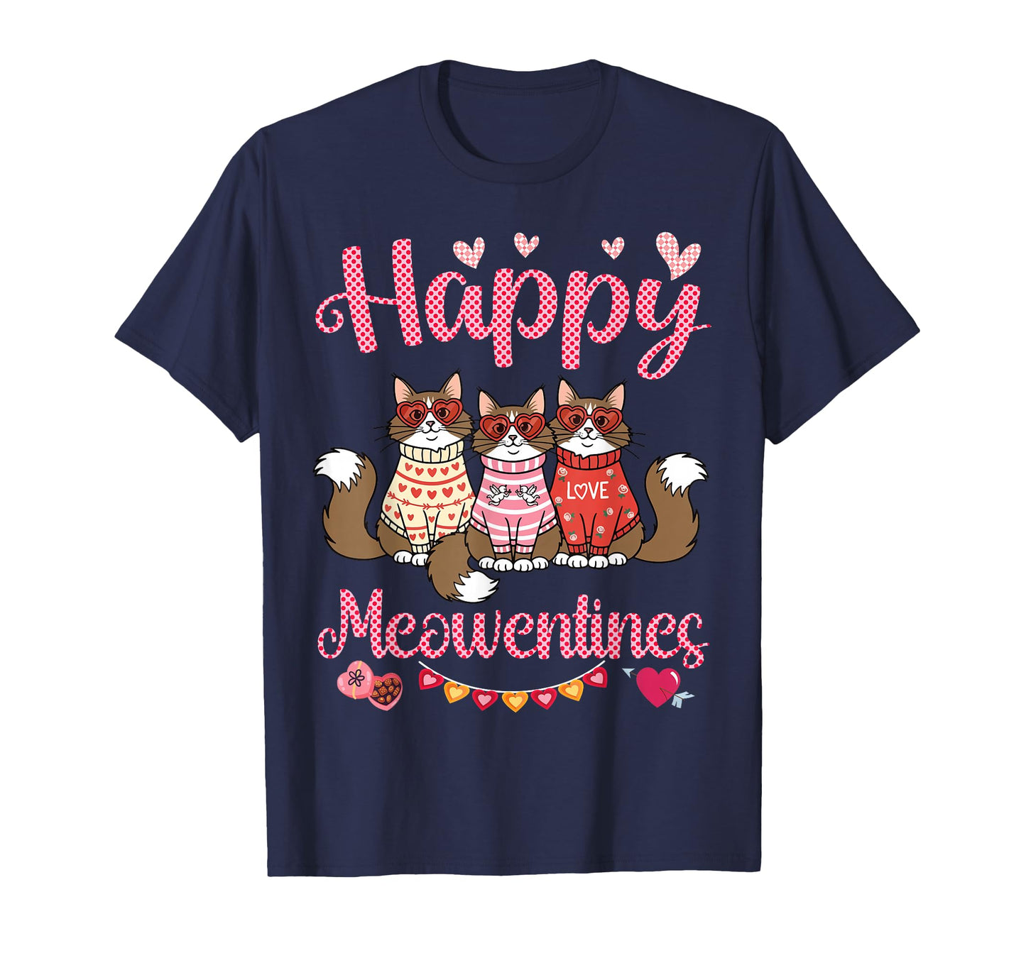 Norwegian Forest Cat Happy Meowentines Valentine Dad Mom T-Shirt