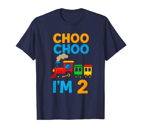Choo Choo I'm 2 - Train Birthday T-Shirt