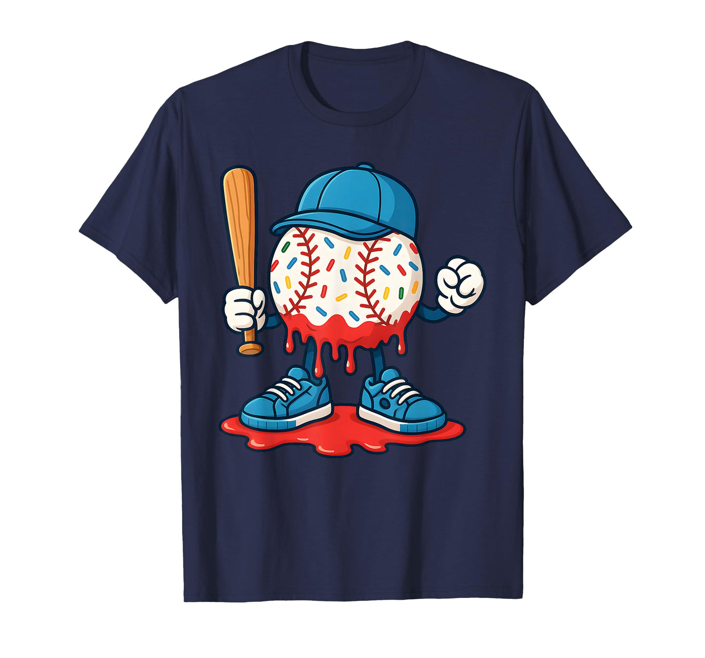 Funny Baseball Lifestyle 101 Youth Baseball Drip Icecream T-Shirt