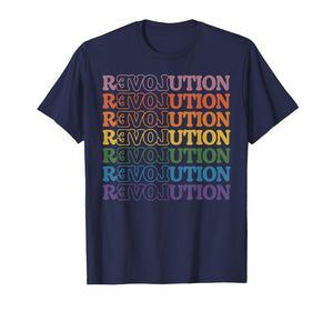 Retro Revolution Love Groovy 70s Style Vintage Typography T-Shirt