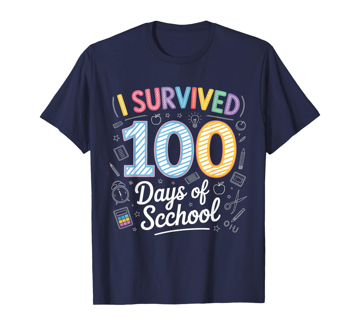 I Survived 100 Days of School Teacher Kids 100 Days Smarter T-Shirt