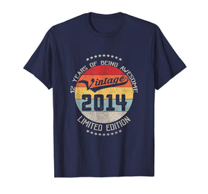 12th Birthday Gift Vintage Being Awesome 2014 12 Years Old T-Shirt