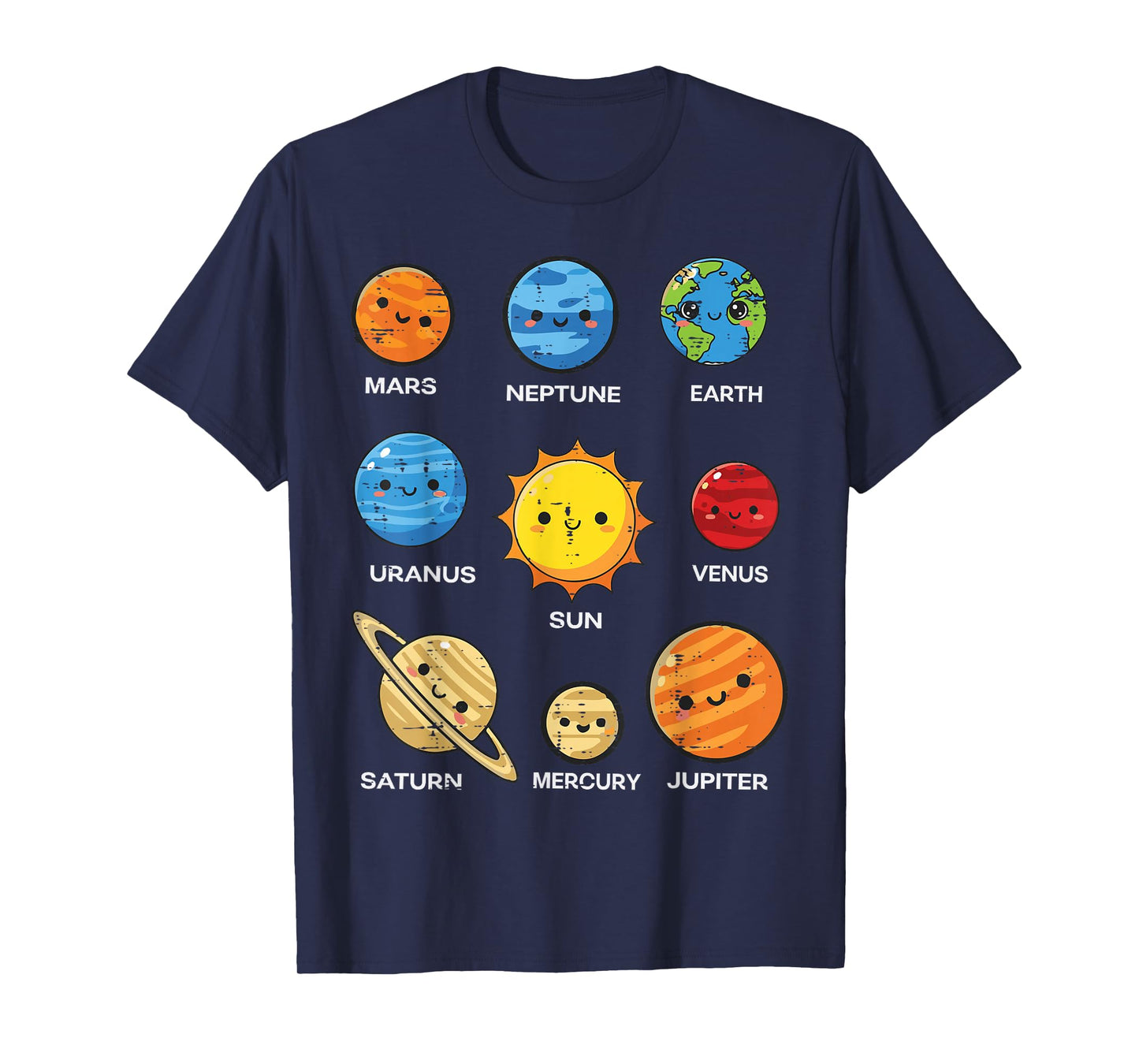 Sun Planet Names Solar System Space Galaxy Men Women Kids T-Shirt