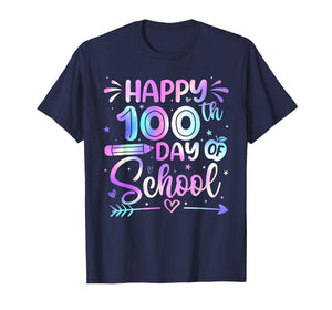 Happy 100th Day of School Shirts for Teacher Girls 100 Days T-Shirt