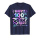 Happy 100th Day of School Shirts for Teacher Girls 100 Days T-Shirt