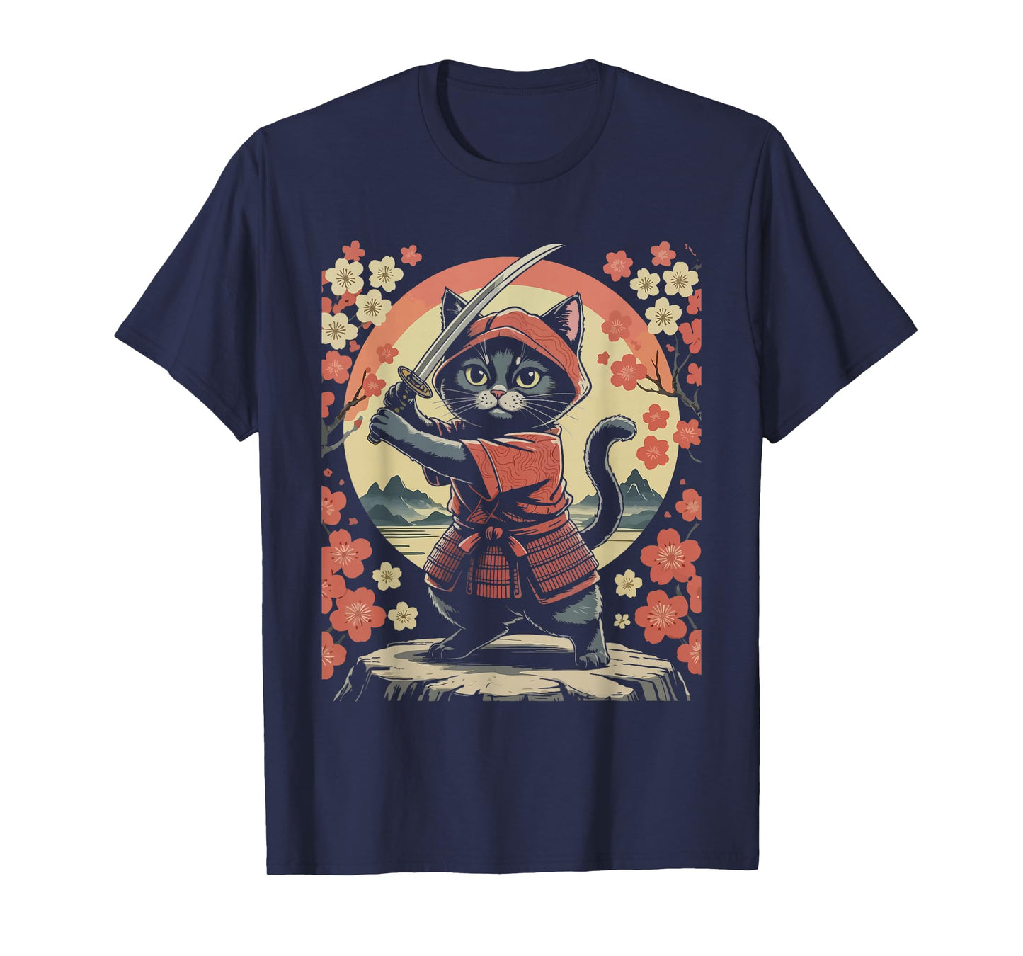 Samurai Cat Japanese Martial Arts Kitten T-Shirt