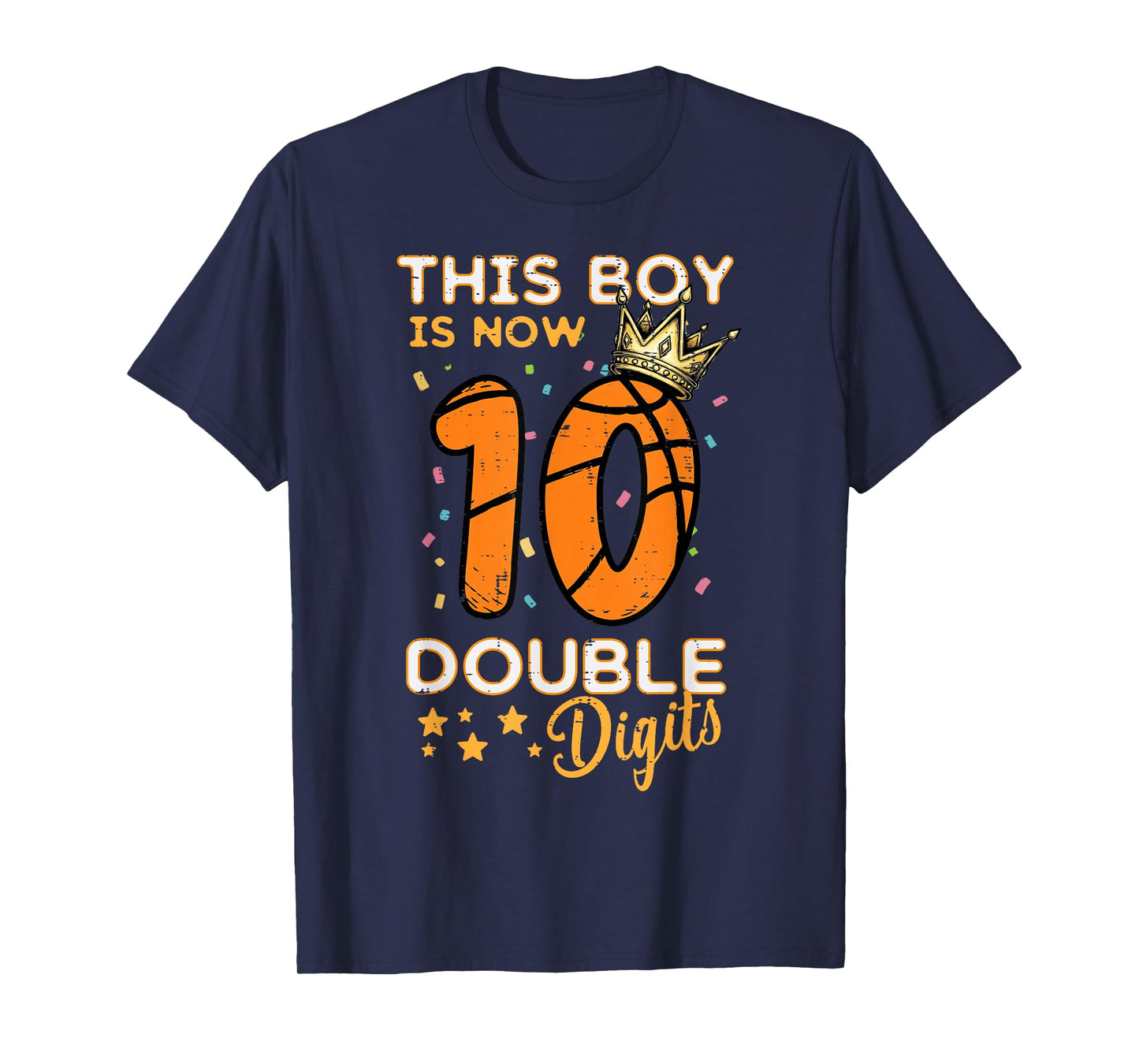 This Boy Now 10 Double Digits Crown 10th Birthday Boys Kids T-Shirt