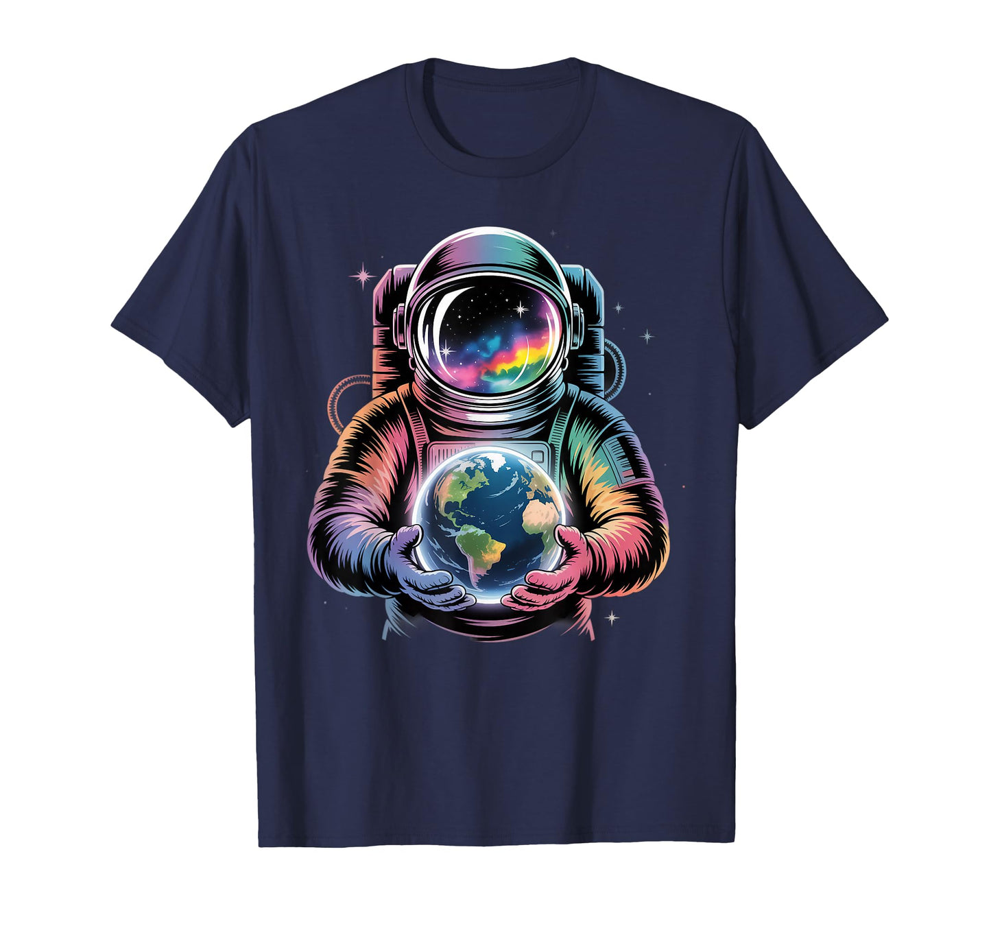 Astronaut Earth Planet Science Galaxy Universe Space T-Shirt