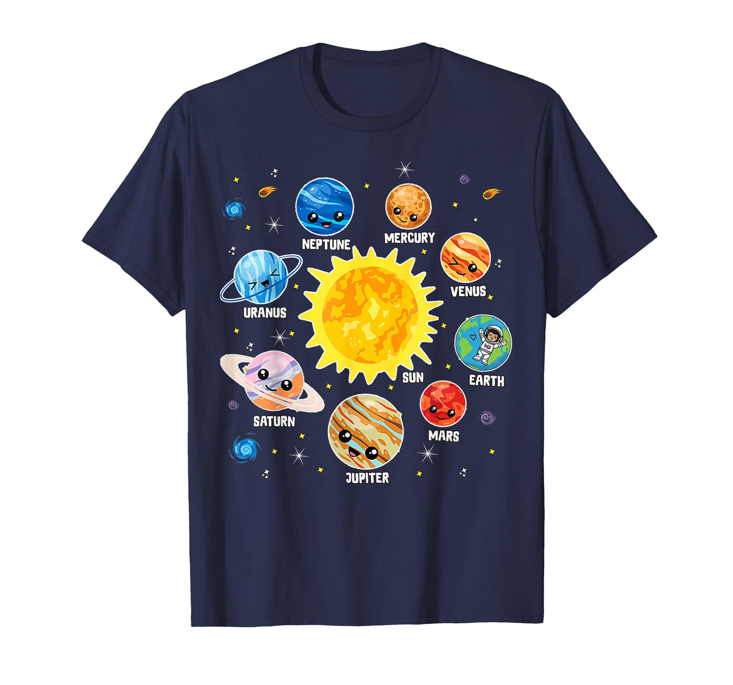 Solar System Planet Space Planets Boys Girls Toddlers T-Shirt
