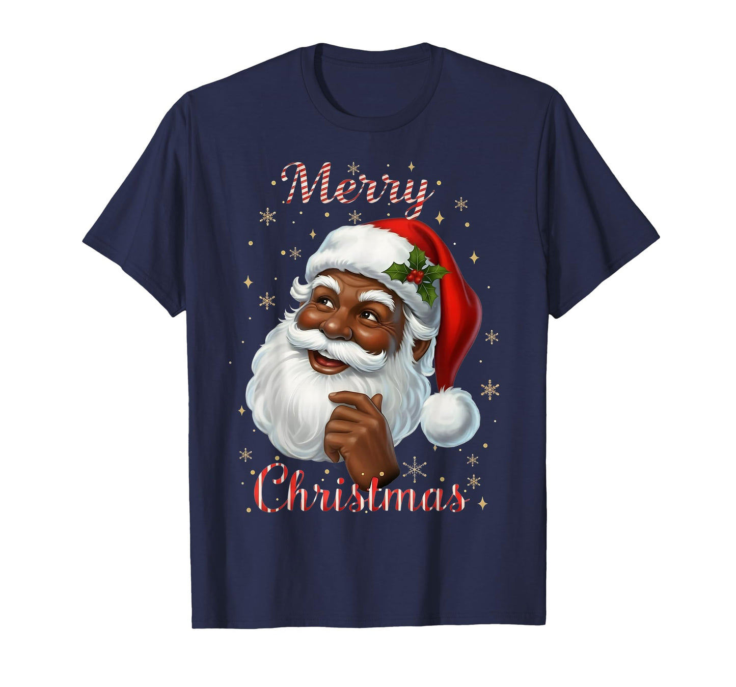 African American Santa Christmas Cool Black X-Mas T-Shirt
