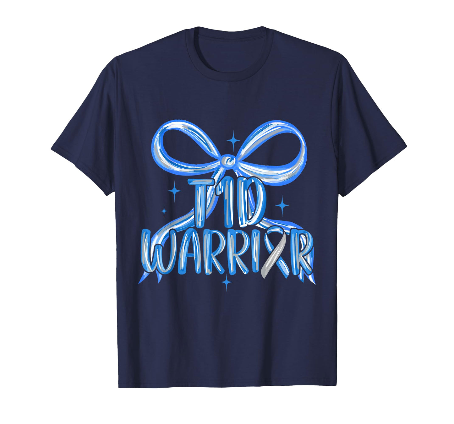Type 1 Diabetes Awareness T1D Warrior Diabetic Preppy Bow T-Shirt