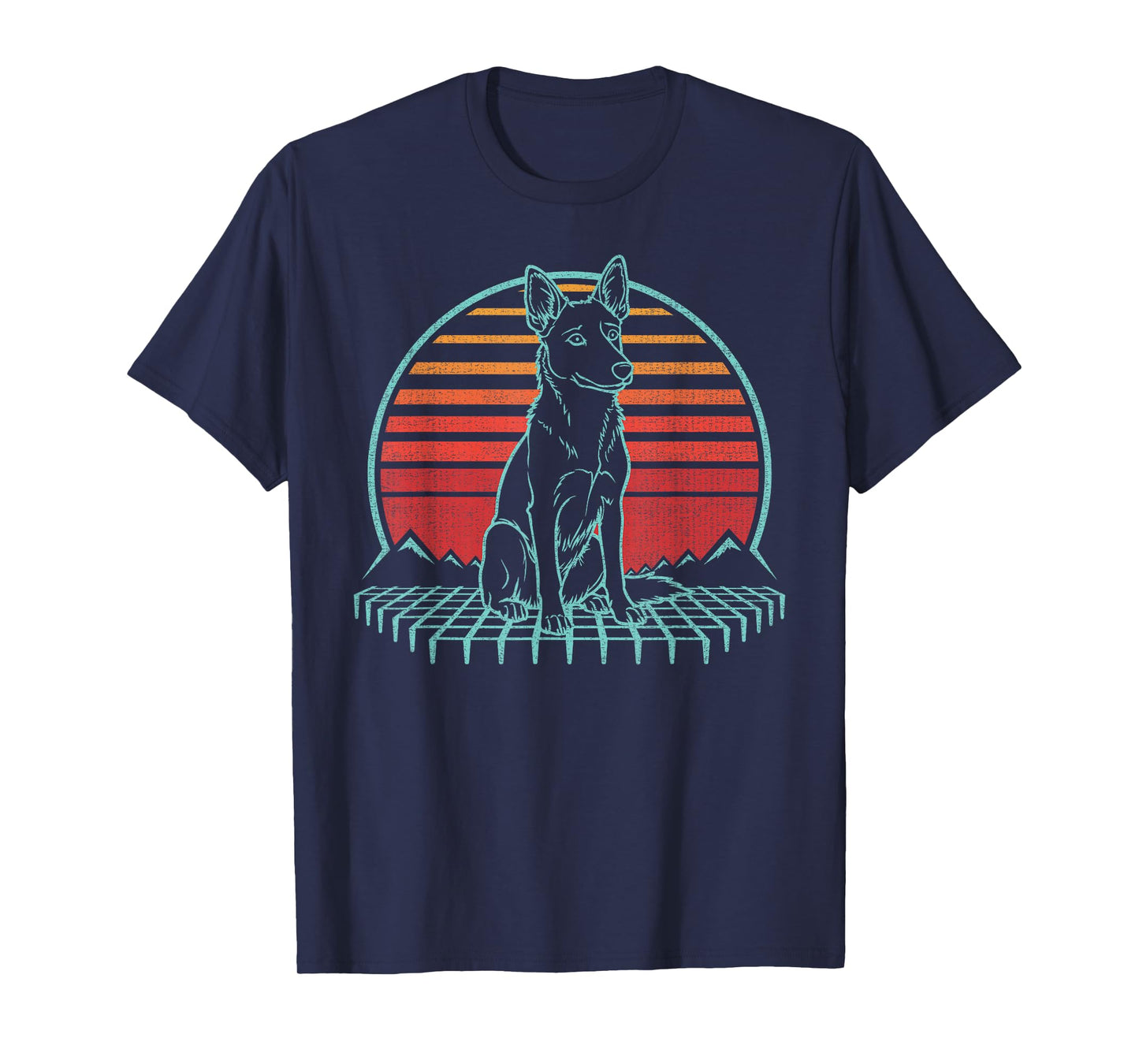 Belgian Malinois Lover Dog Owner Retro Vintage 80s T-Shirt
