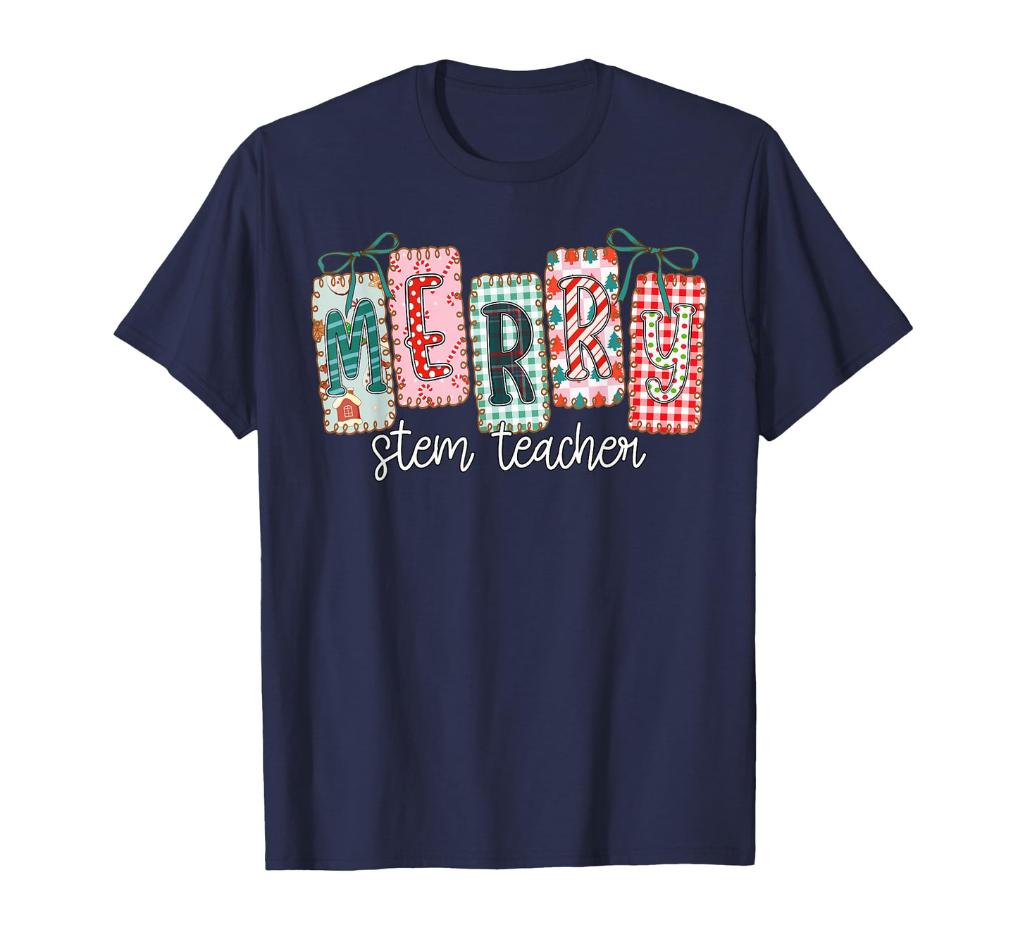 Merry STEM Teacher Christmas STEM Teaching Xmas Coquette T-Shirt