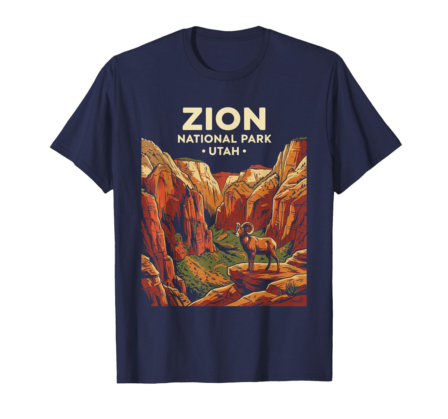 Zion National Park Utah Retro Vintage Nature Graphic T-Shirt