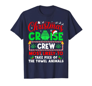 Christmas Cruise Crew Most Likely to TAKE PICS Towel Animals T-Shirt