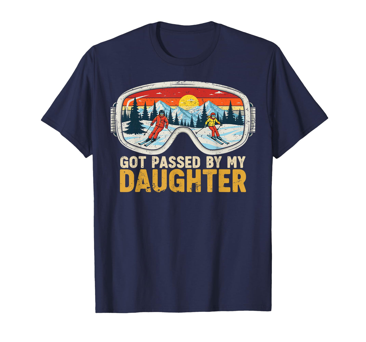 Got Passed by My Daughter Funny Family Skiing T-Shirt