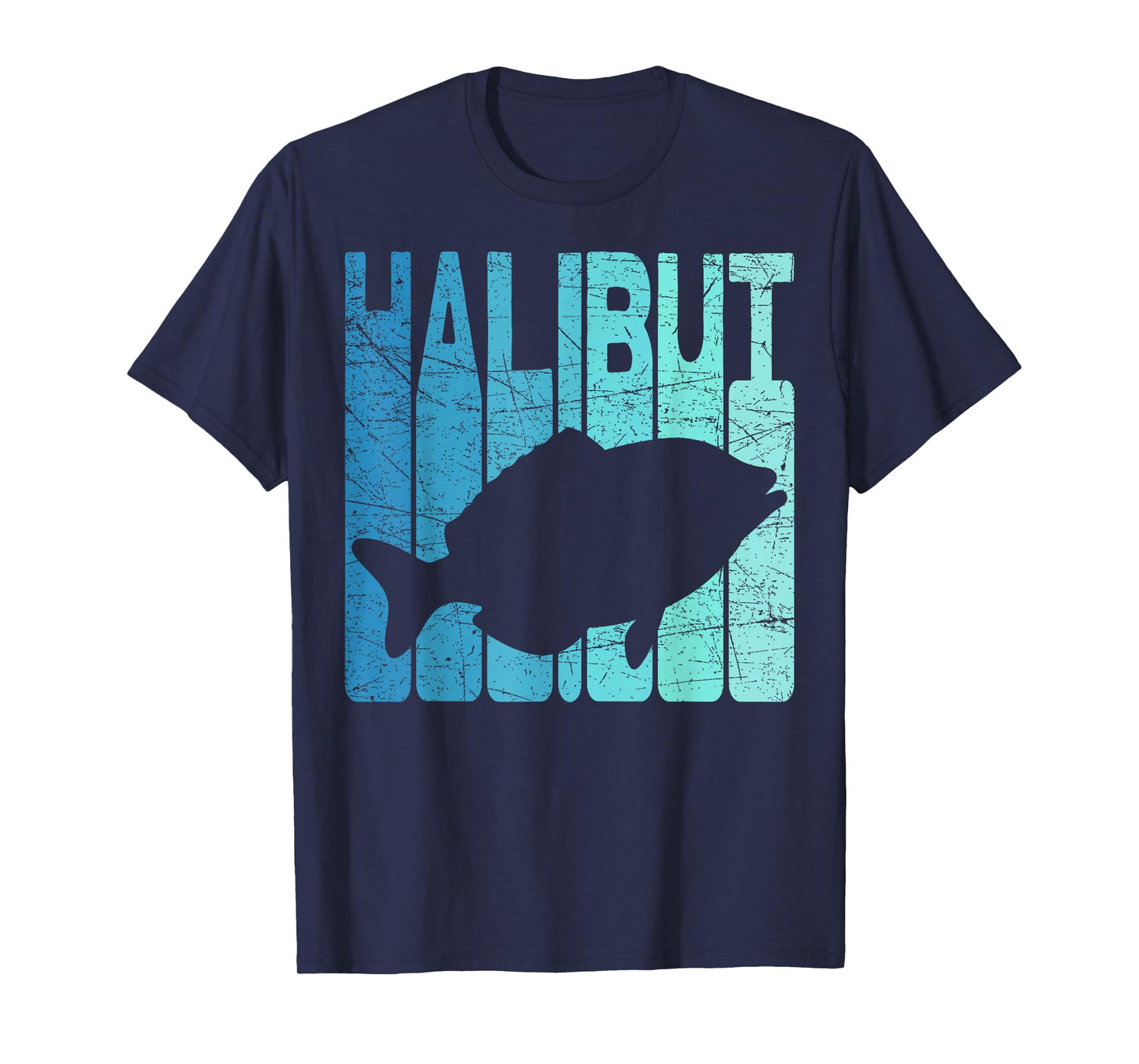 Halibut Vintage Halibut Fishing Retro Seafood T-Shirt