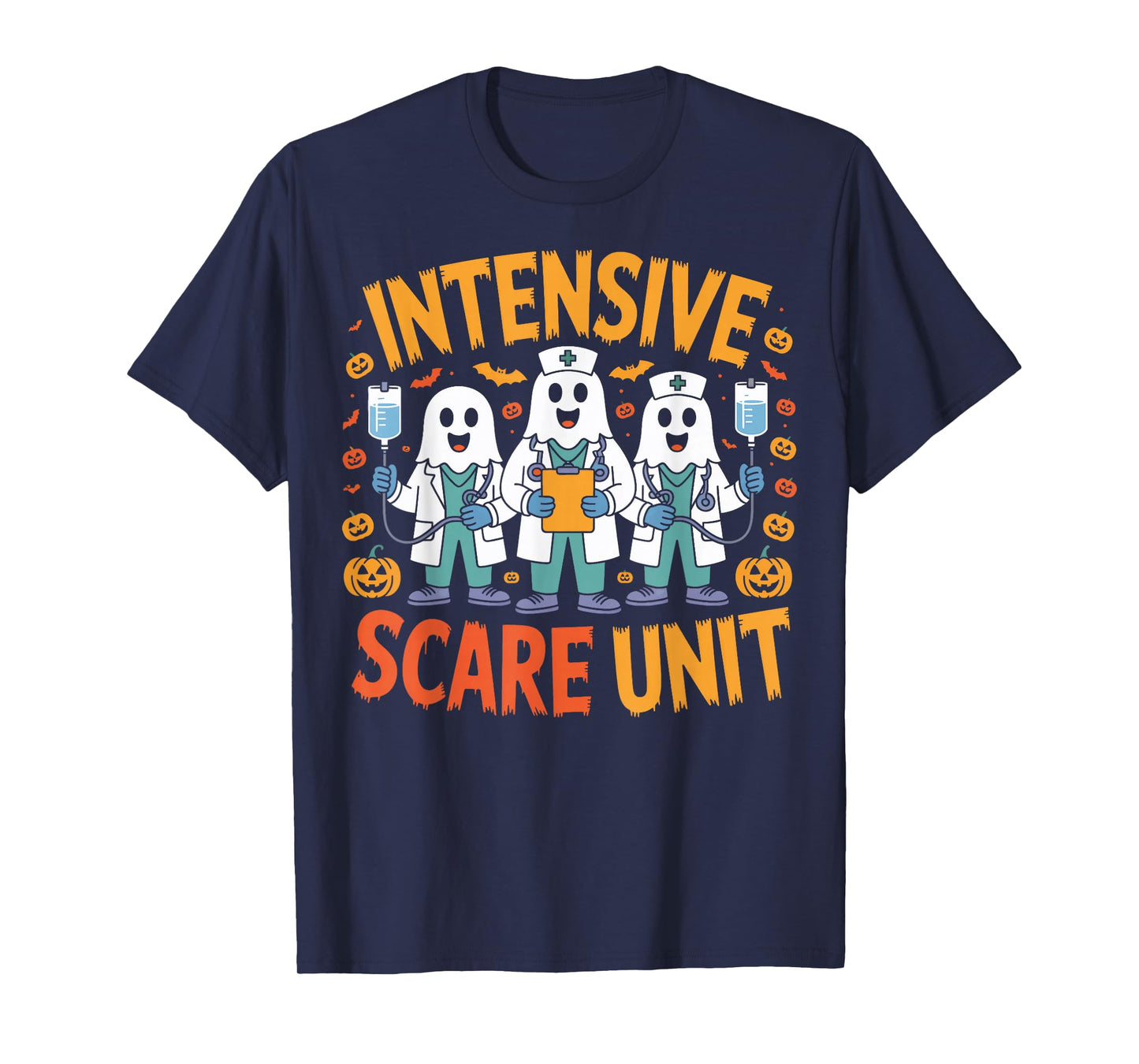 Intensive Scare Unit Halloween Nurse Theme T-Shirt