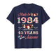 Made in 1984 42 Year of Being Awesome Floral Birthday Women T-Shirt